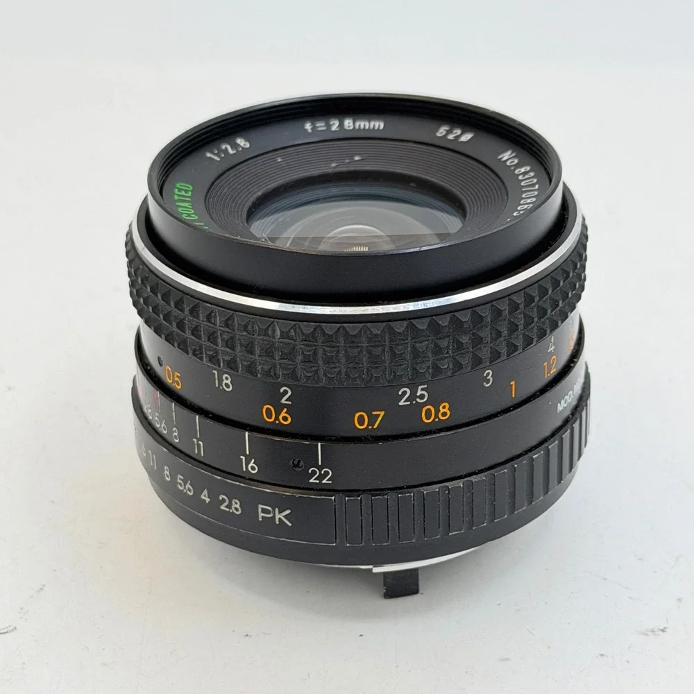 Sears Auto Multi Coated 28mm f2.8 Wide Angle Lens Pentax PK Mount with UV Filter
